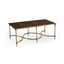 Jonathan Charles Living Rectangular Dark Santos & Brass Coffee Table House of Isabella UK