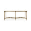 Jonathan Charles Living Rectangular Dark Santos & Brass Coffee Table House of Isabella UK