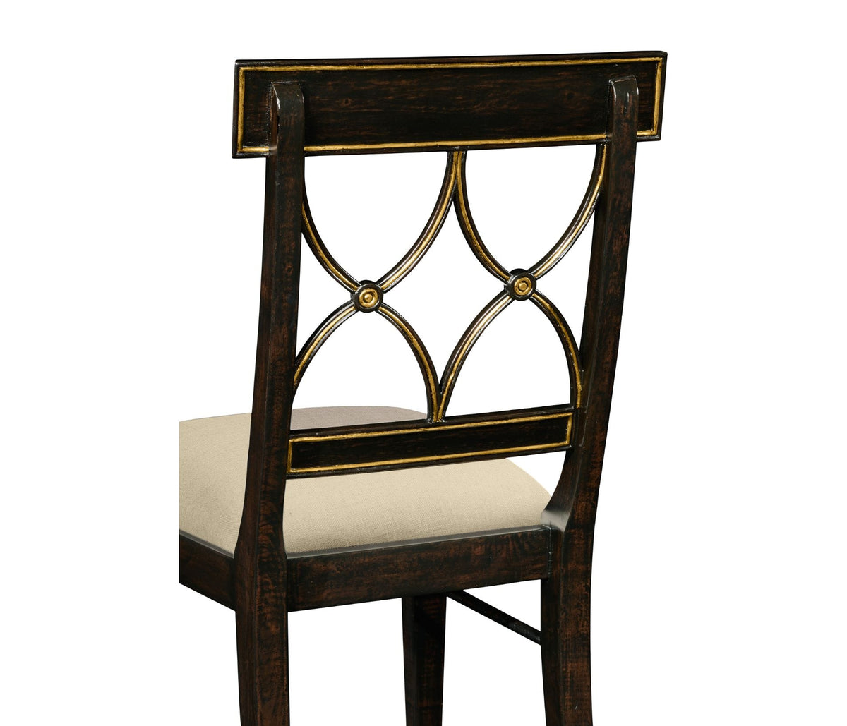 Jonathan Charles Living Regency Black Painted Curved Back Arm Chair House of Isabella UK