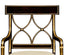 Jonathan Charles Living Regency Black Painted Curved Back Arm Chair House of Isabella UK