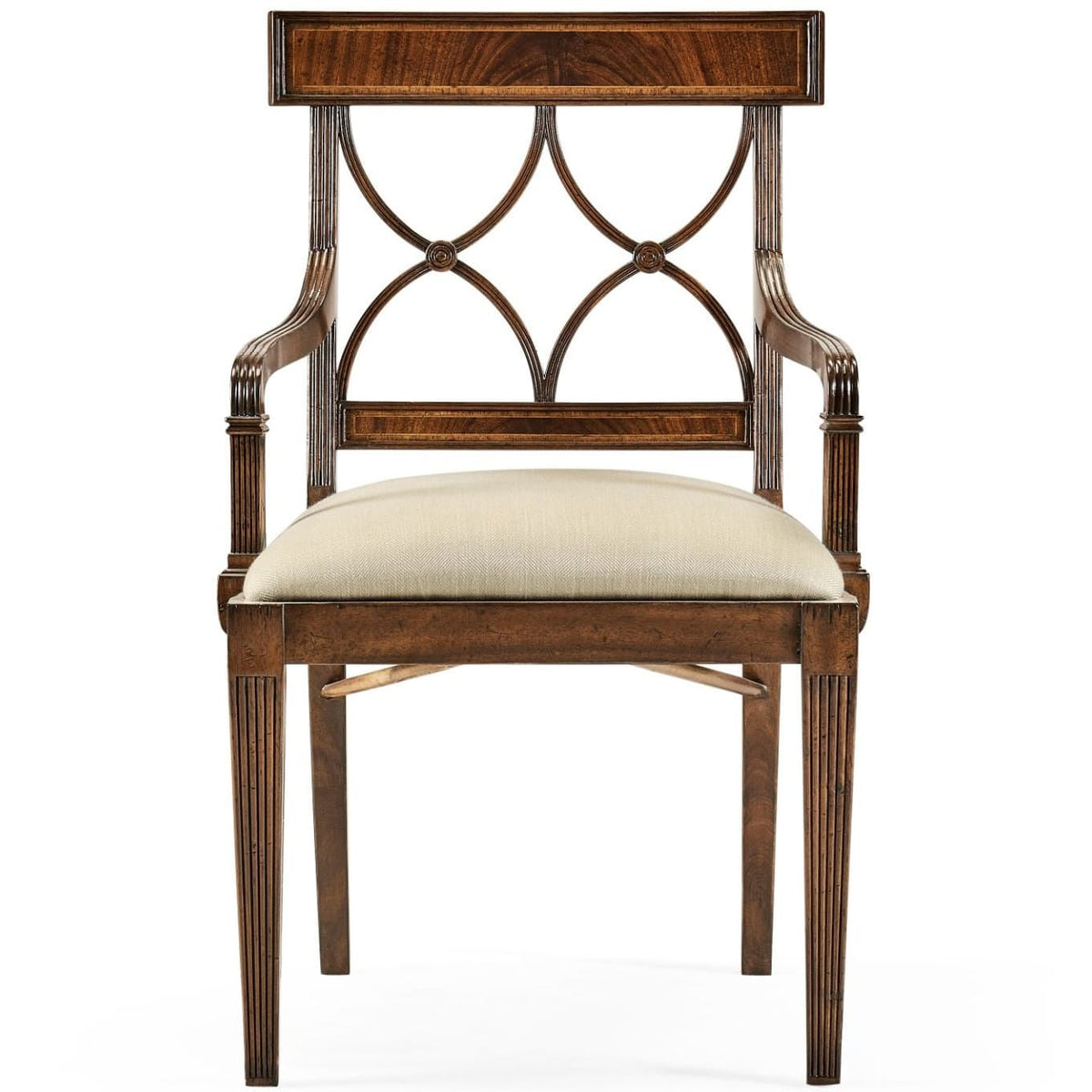 Jonathan Charles Living Regency Mahogany Curved Back Arm Chair in Antwerp House of Isabella UK