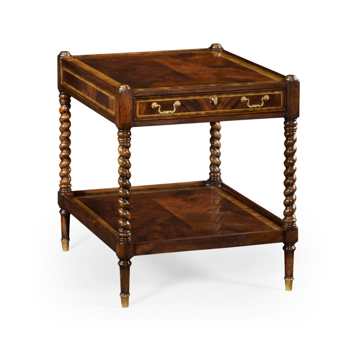 Jonathan Charles Living Regency Style Square Side Table (Mahogany) House of Isabella UK