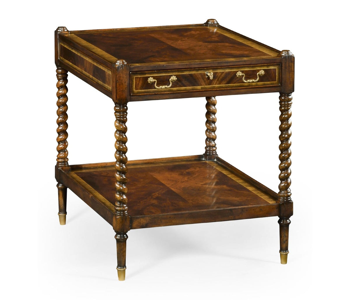 Jonathan Charles Living Regency Style Square Side Table (Mahogany) House of Isabella UK