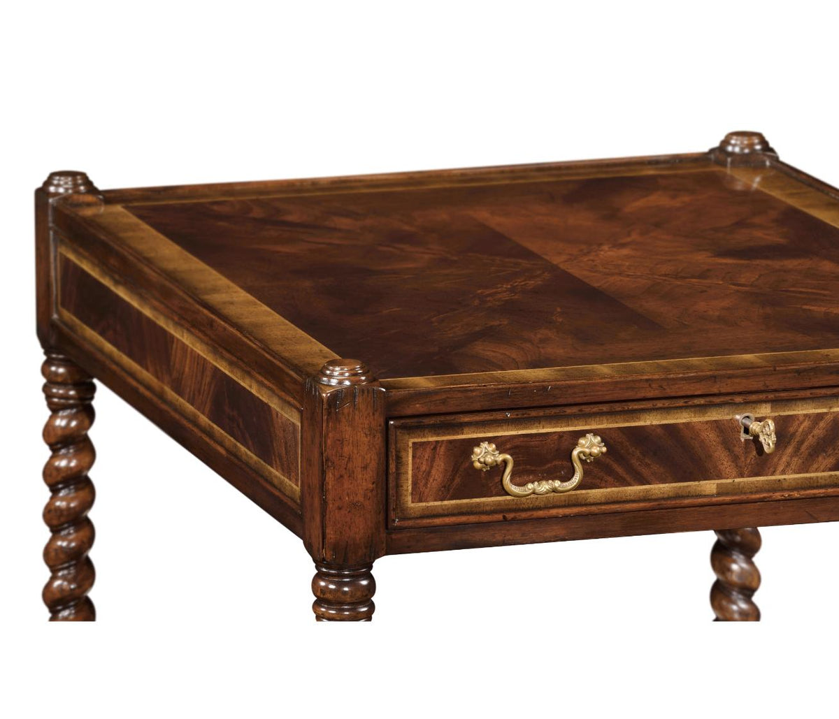 Jonathan Charles Living Regency Style Square Side Table (Mahogany) House of Isabella UK