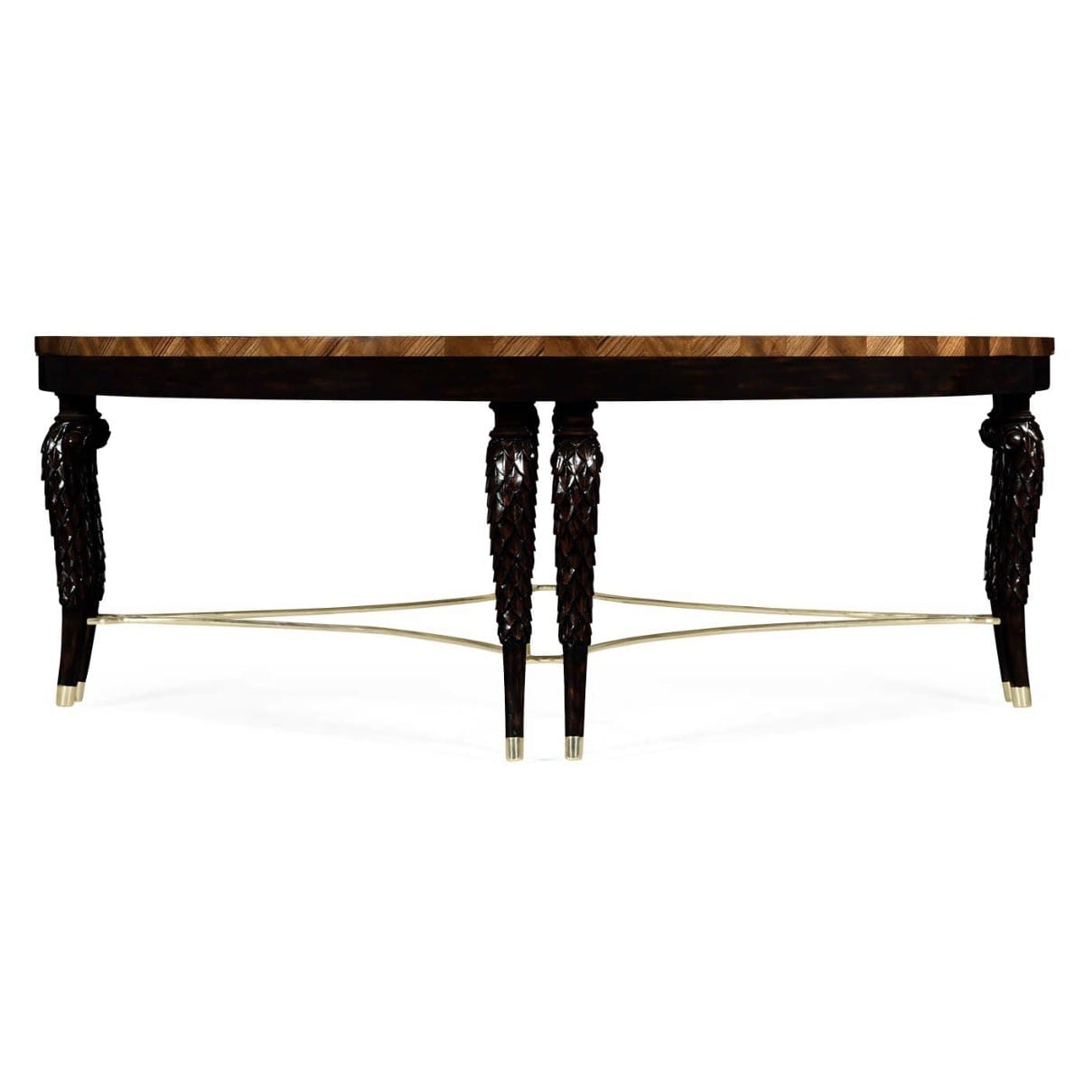 Jonathan Charles Living Round Coffee Table with Feather Inlay House of Isabella UK