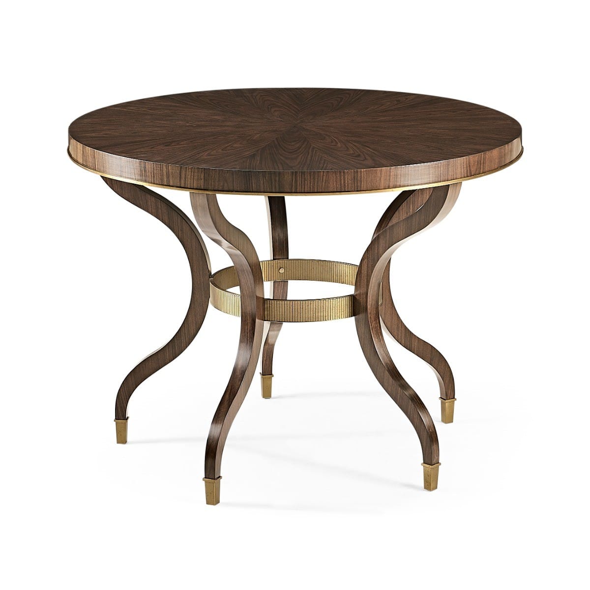 Jonathan Charles Living Round Dark Santos & Brass Centre Table House of Isabella UK