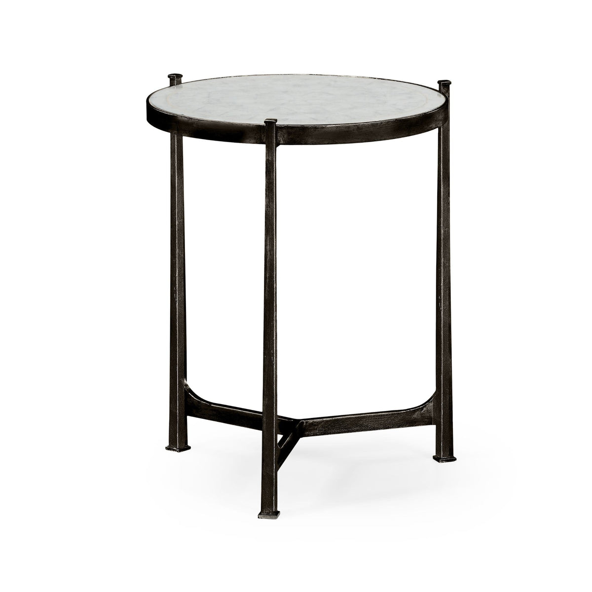 Jonathan Charles Living Round End Table Contemporary in Eglomise - Bronze House of Isabella UK
