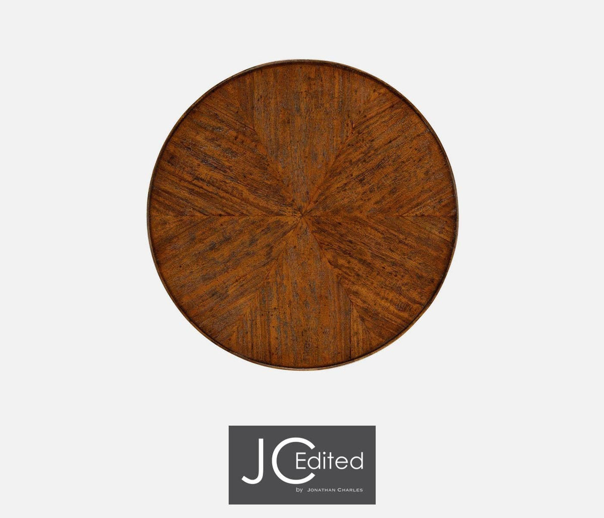 Jonathan Charles Living Round Lamp Table Rustic in Country Walnut House of Isabella UK