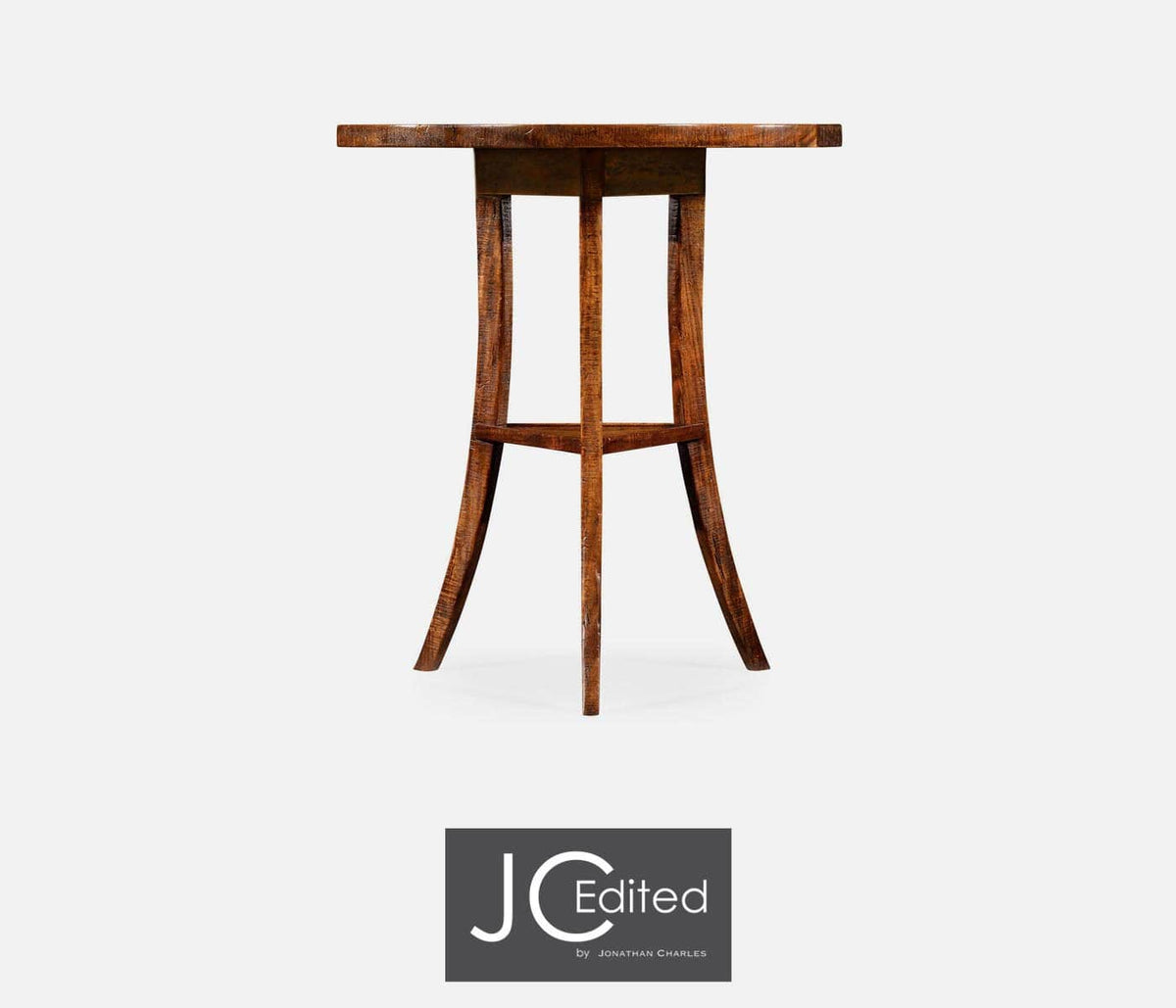 Jonathan Charles Living Round Lamp Table Rustic in Country Walnut House of Isabella UK