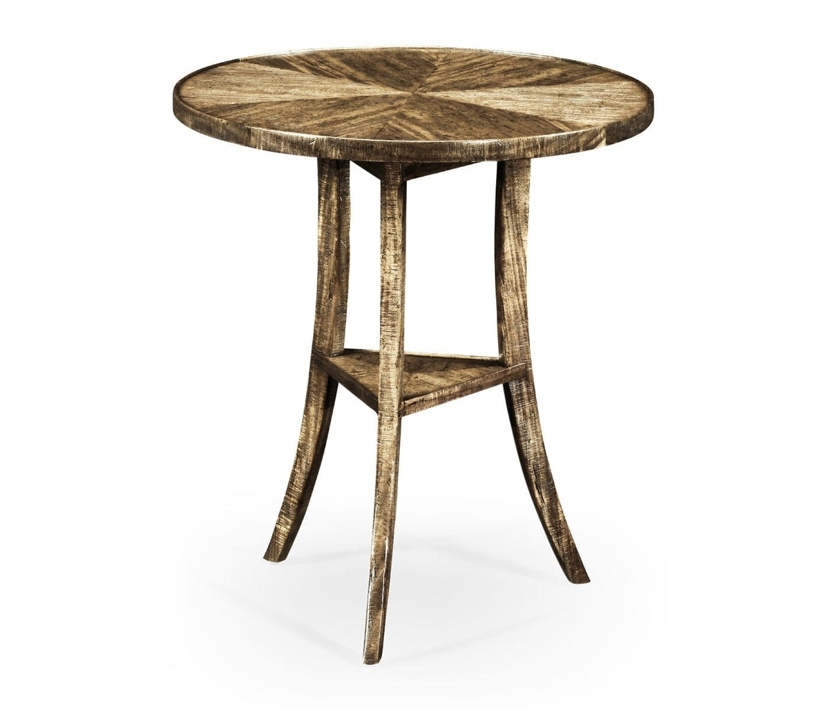 Jonathan Charles Living Round Lamp Table Rustic in Medium Driftwood House of Isabella UK