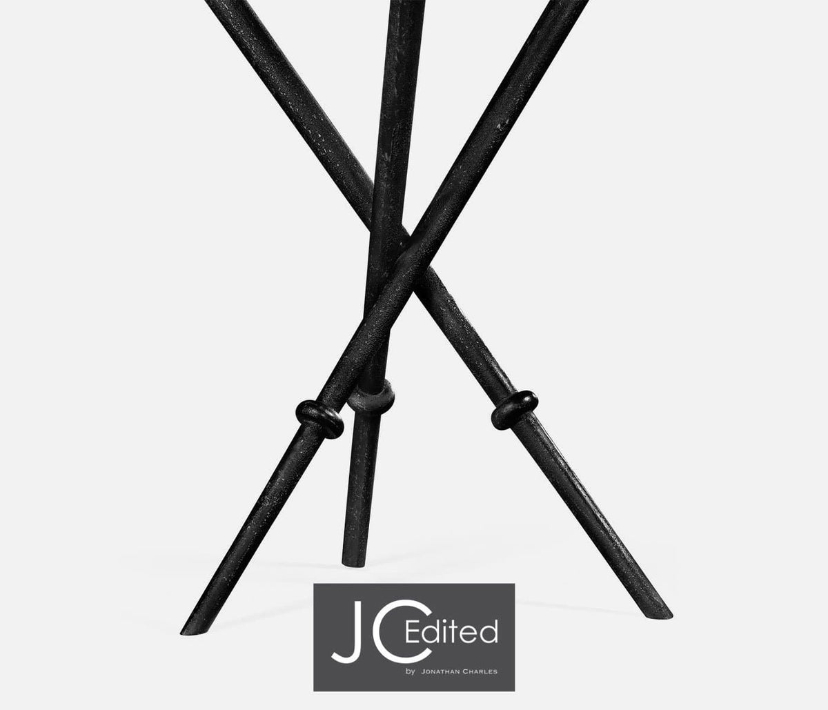 Jonathan Charles Living Round Lamp Table with Iron Base House of Isabella UK