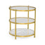 Jonathan Charles Living Round Side Table Contemporary Three-Tier - Gilded House of Isabella UK