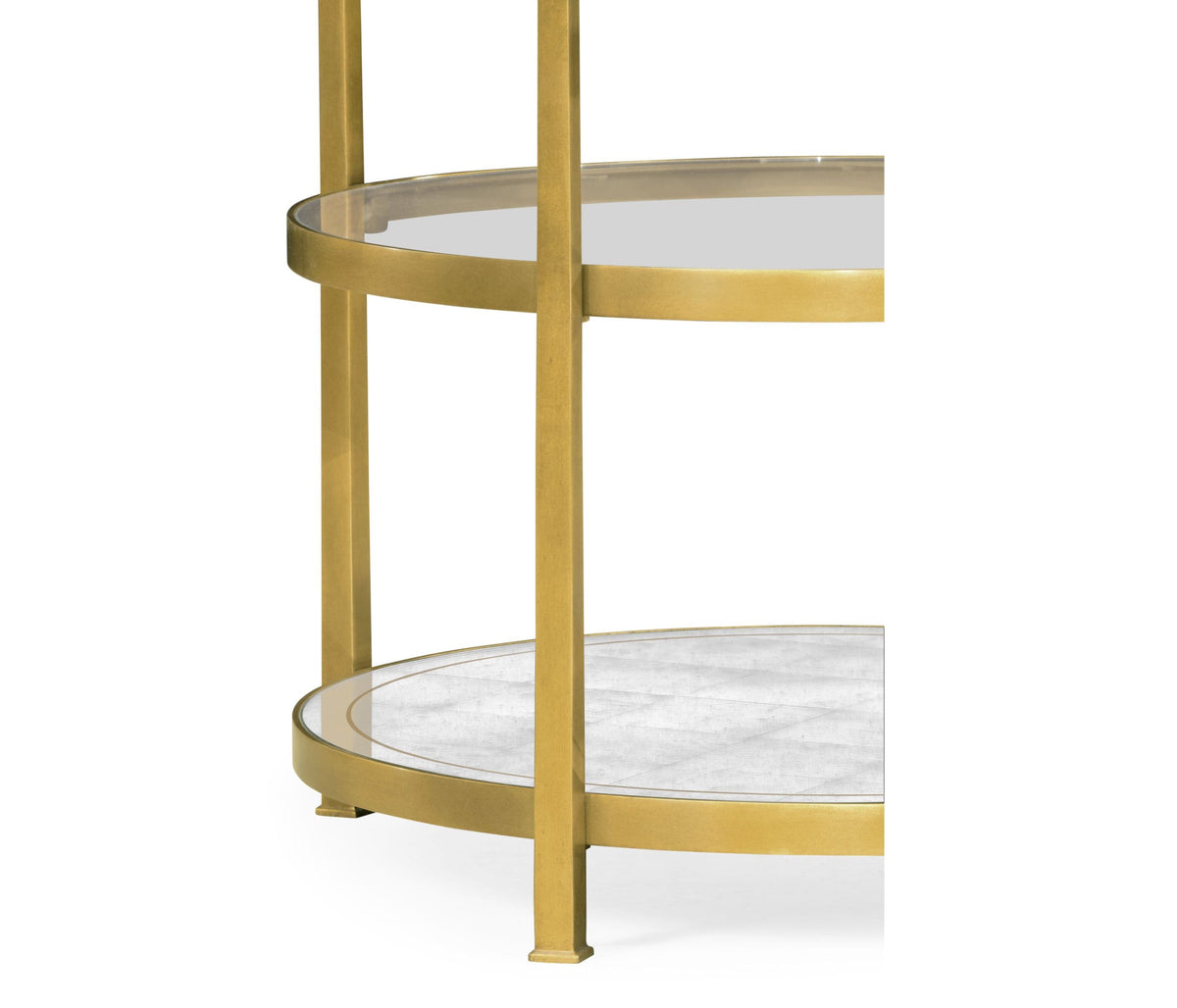 Jonathan Charles Living Round Side Table Contemporary Three-Tier - Gilded House of Isabella UK