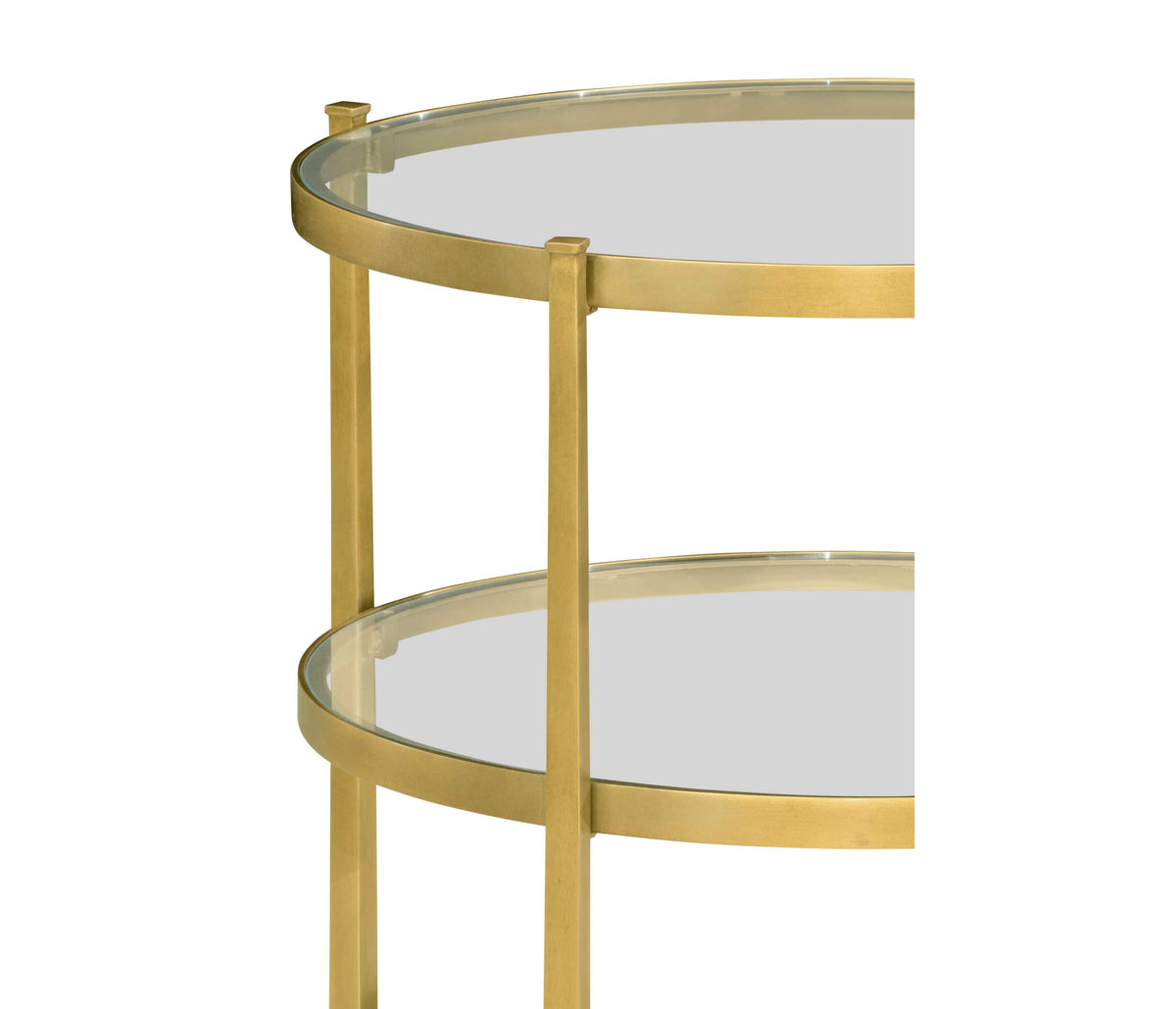 Jonathan Charles Living Round Side Table Contemporary Three-Tier - Gilded House of Isabella UK