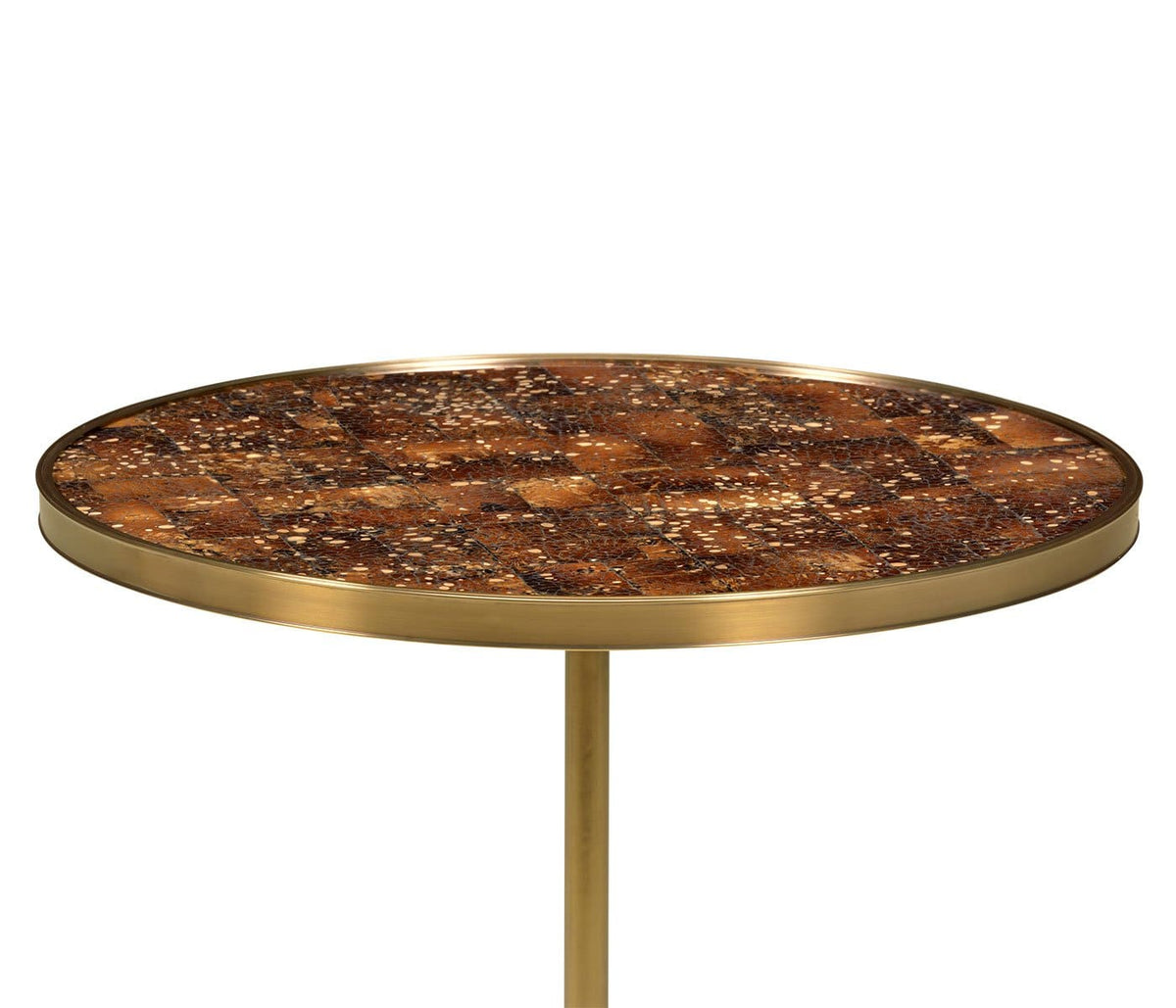 Jonathan Charles Living Round Side Table in Dark Brown Eggshell House of Isabella UK