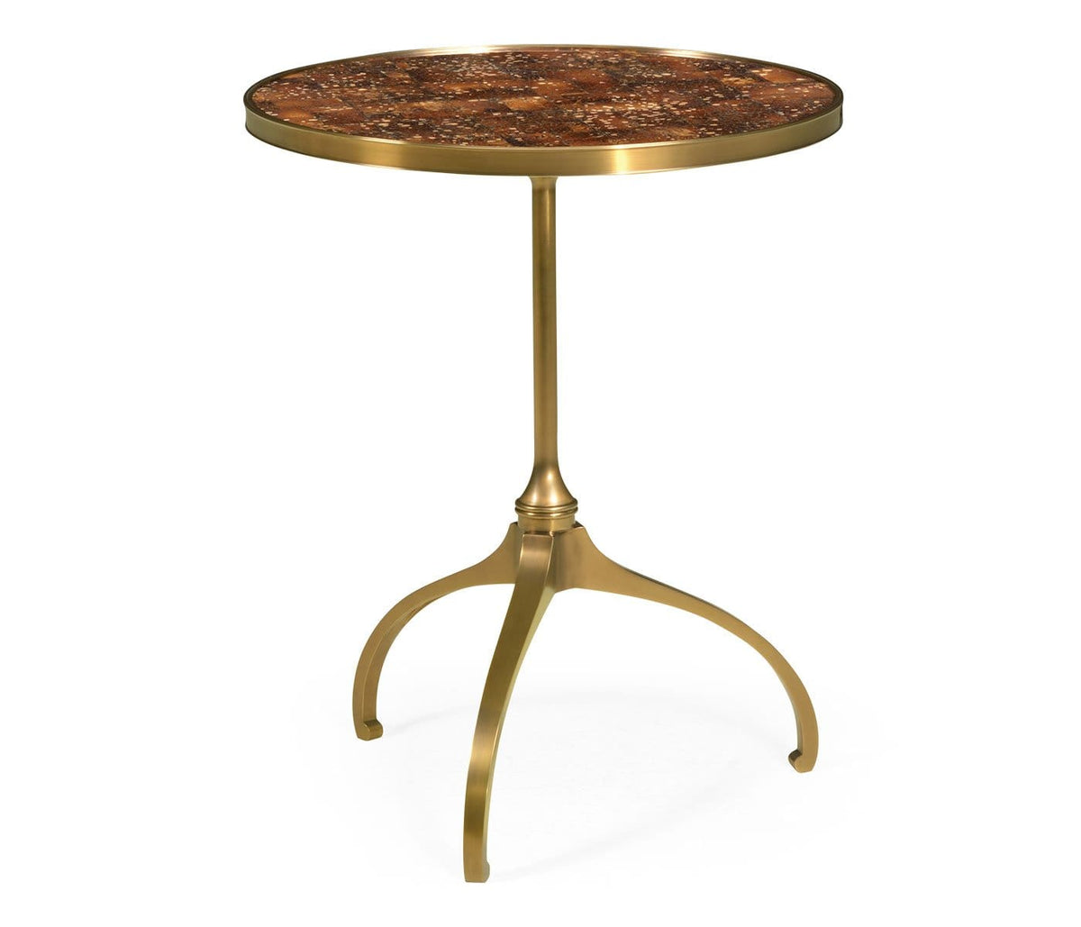 Jonathan Charles Living Round Side Table in Dark Brown Eggshell House of Isabella UK