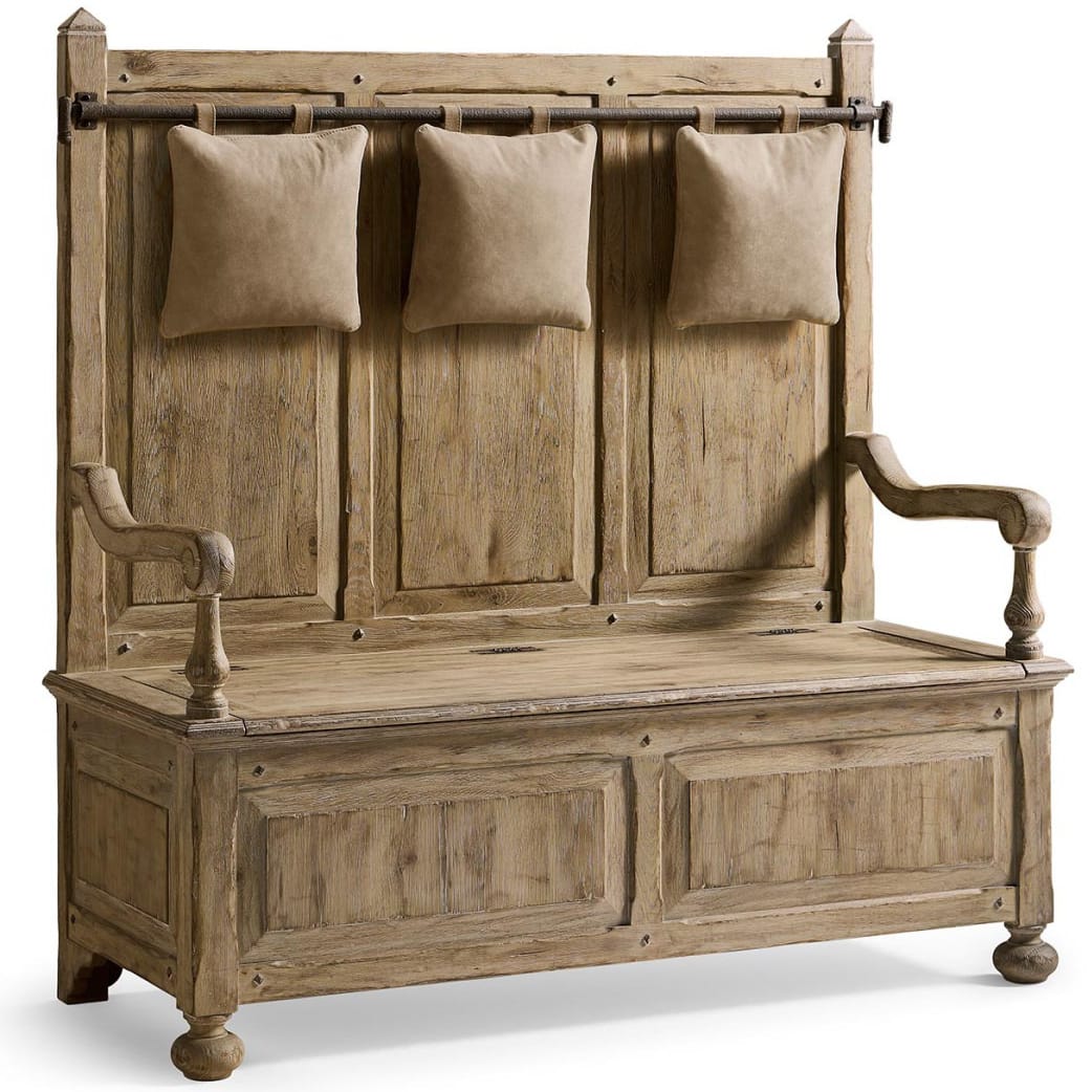 Jonathan Charles Living Sagehill Hall Bench in Leather House of Isabella UK