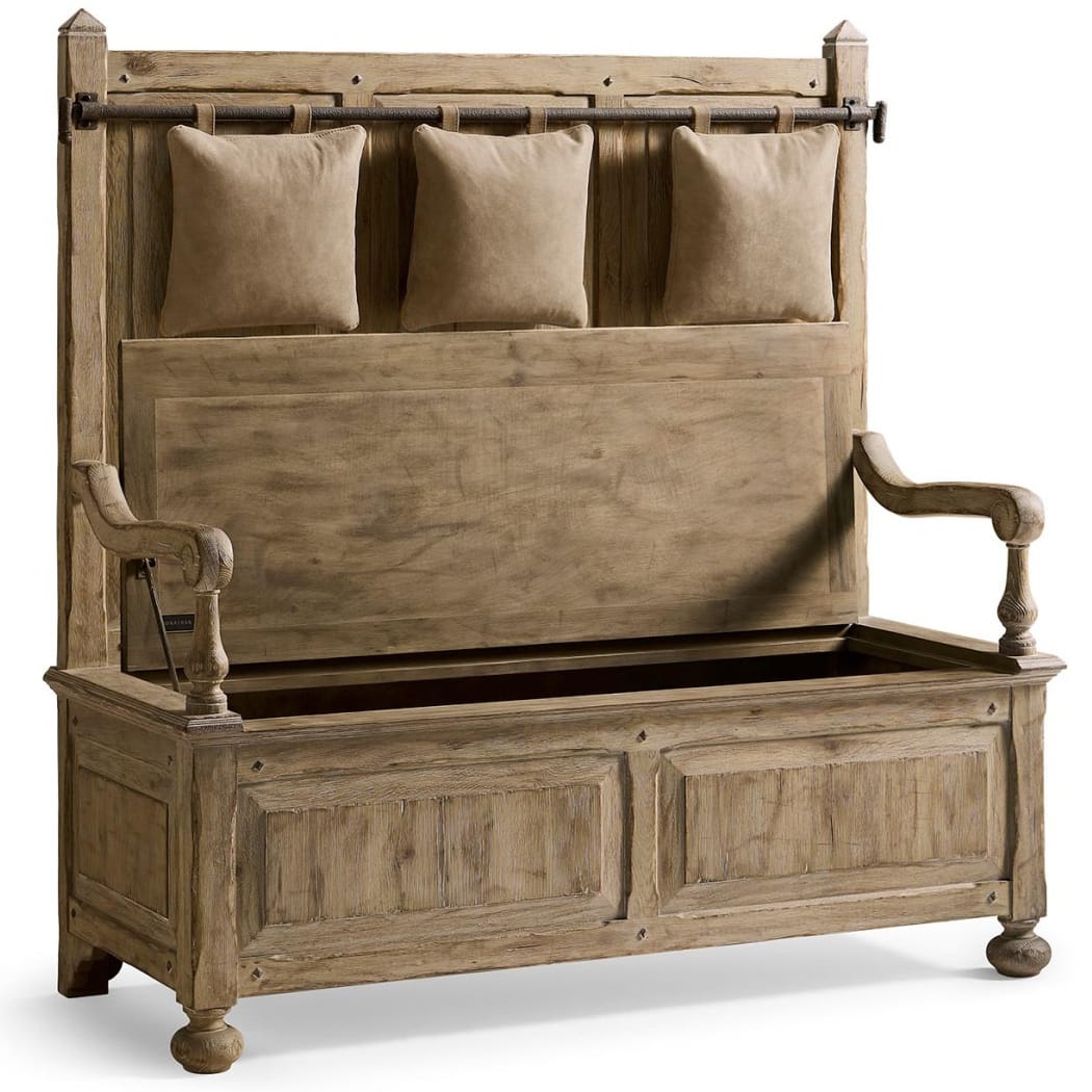 Jonathan Charles Living Sagehill Hall Bench in Leather House of Isabella UK