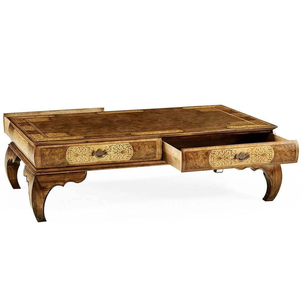 Jonathan Charles Living Seaweed Marquetry Coffee Table House of Isabella UK