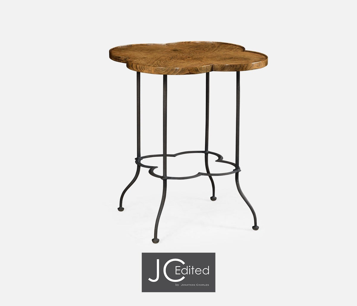 Jonathan Charles Living Side Table Quatrefoil in Chestnut House of Isabella UK