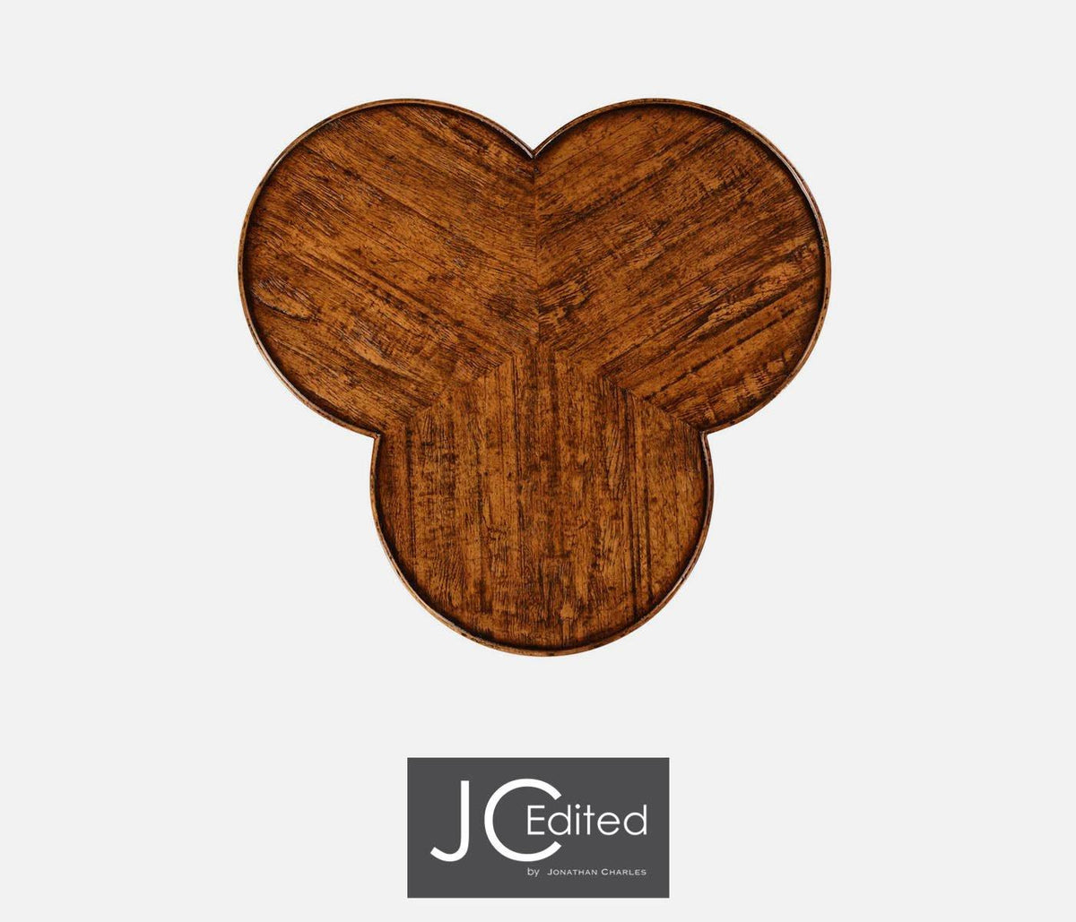 Jonathan Charles Living Side Table Rustic Trefoil in Country Walnut House of Isabella UK