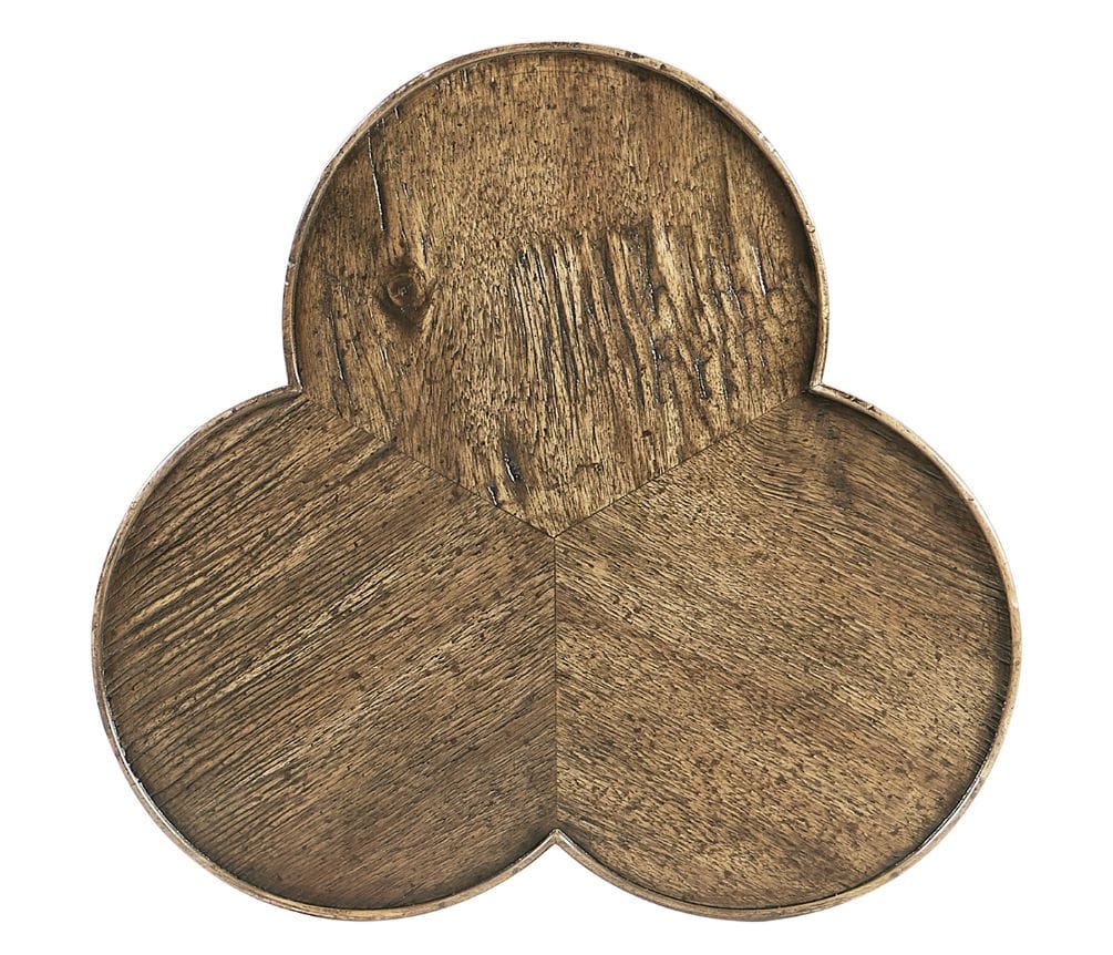 Jonathan Charles Living Side Table Rustic Trefoil in Medium Driftwood House of Isabella UK