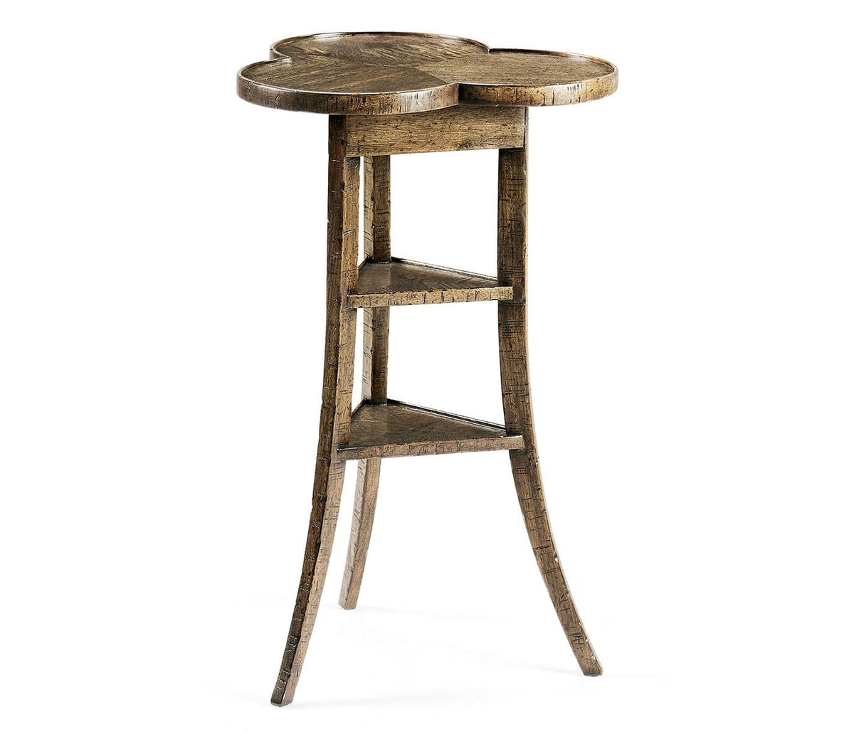 Jonathan Charles Living Side Table Rustic Trefoil in Medium Driftwood House of Isabella UK