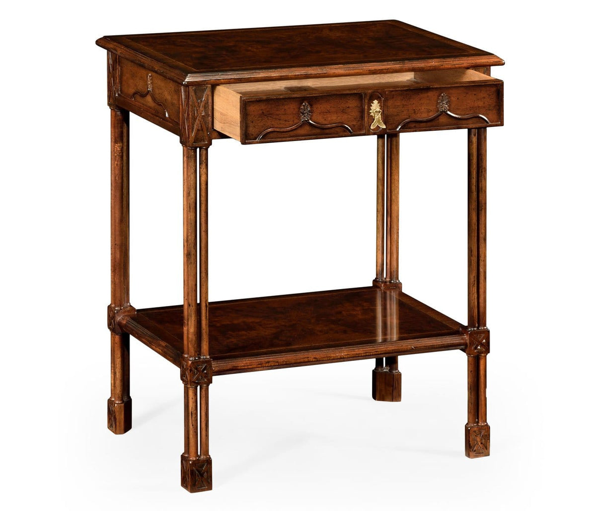 Jonathan Charles Living Side Table with Drawer Chippendale Gothic House of Isabella UK