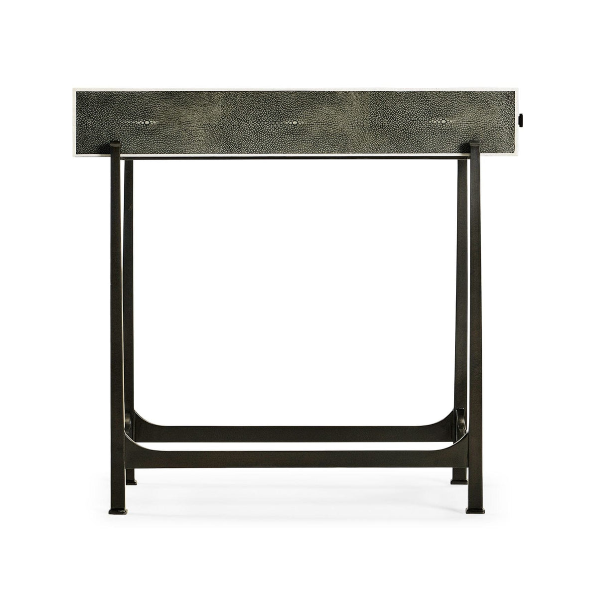 Jonathan Charles Living Side Table with Drawer Contemporary in Anthracite Shagreen - Bronze House of Isabella UK