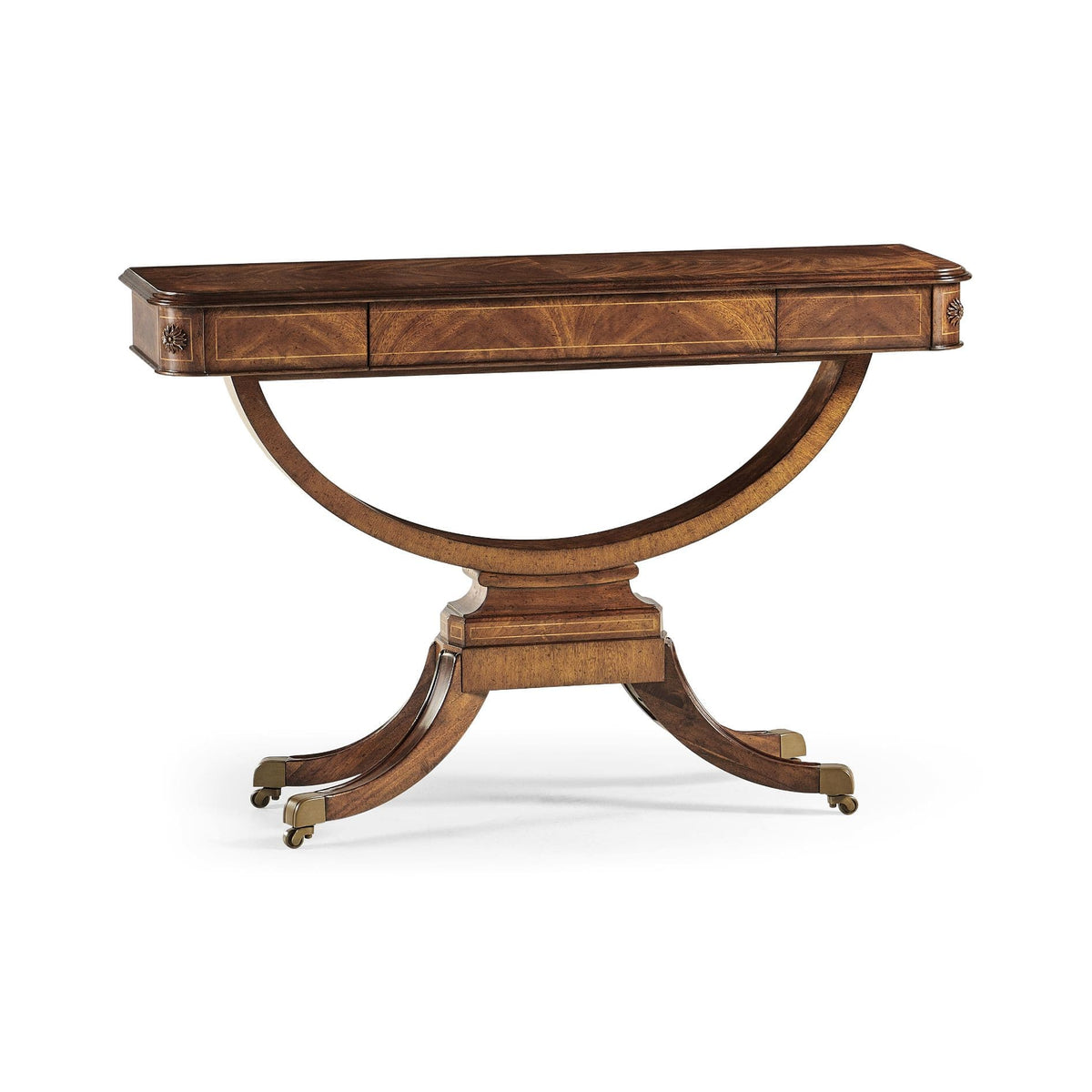 Jonathan Charles Living Small Console Table Biedermeier on Castors House of Isabella UK