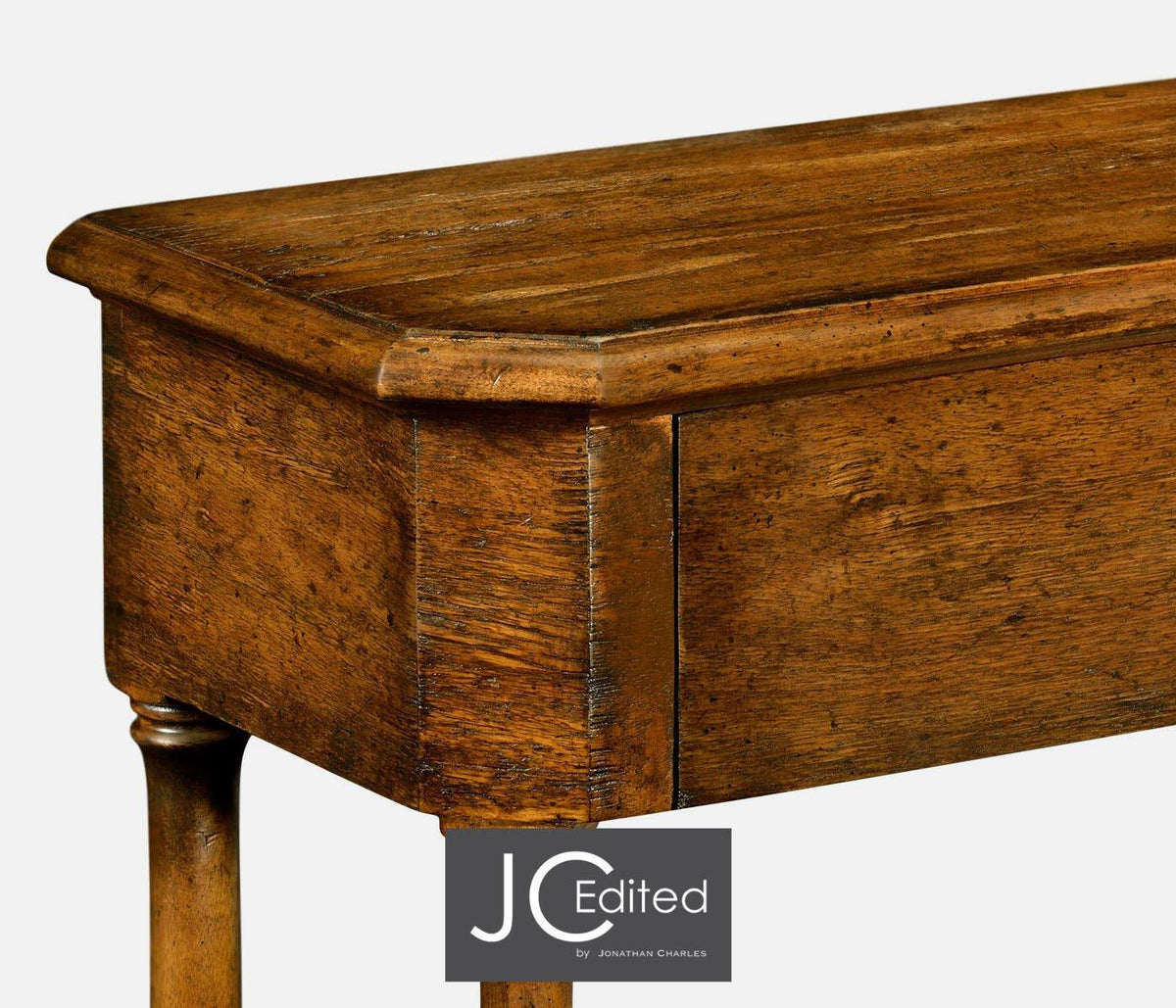 Jonathan Charles Living Small Narrow Console Table Victorian in Country Walnut House of Isabella UK