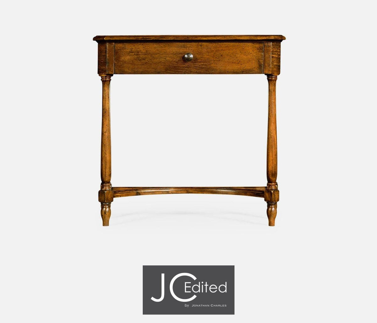 Jonathan Charles Living Small Narrow Console Table Victorian in Country Walnut House of Isabella UK