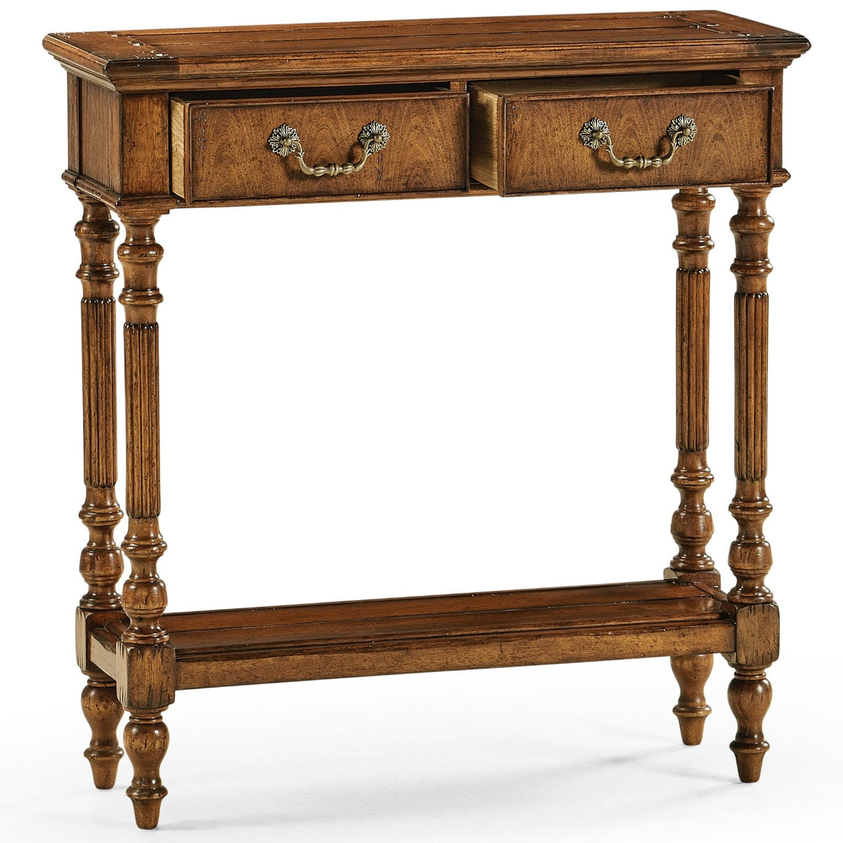 Jonathan Charles Living Small Narrow Walnut Console Table House of Isabella UK