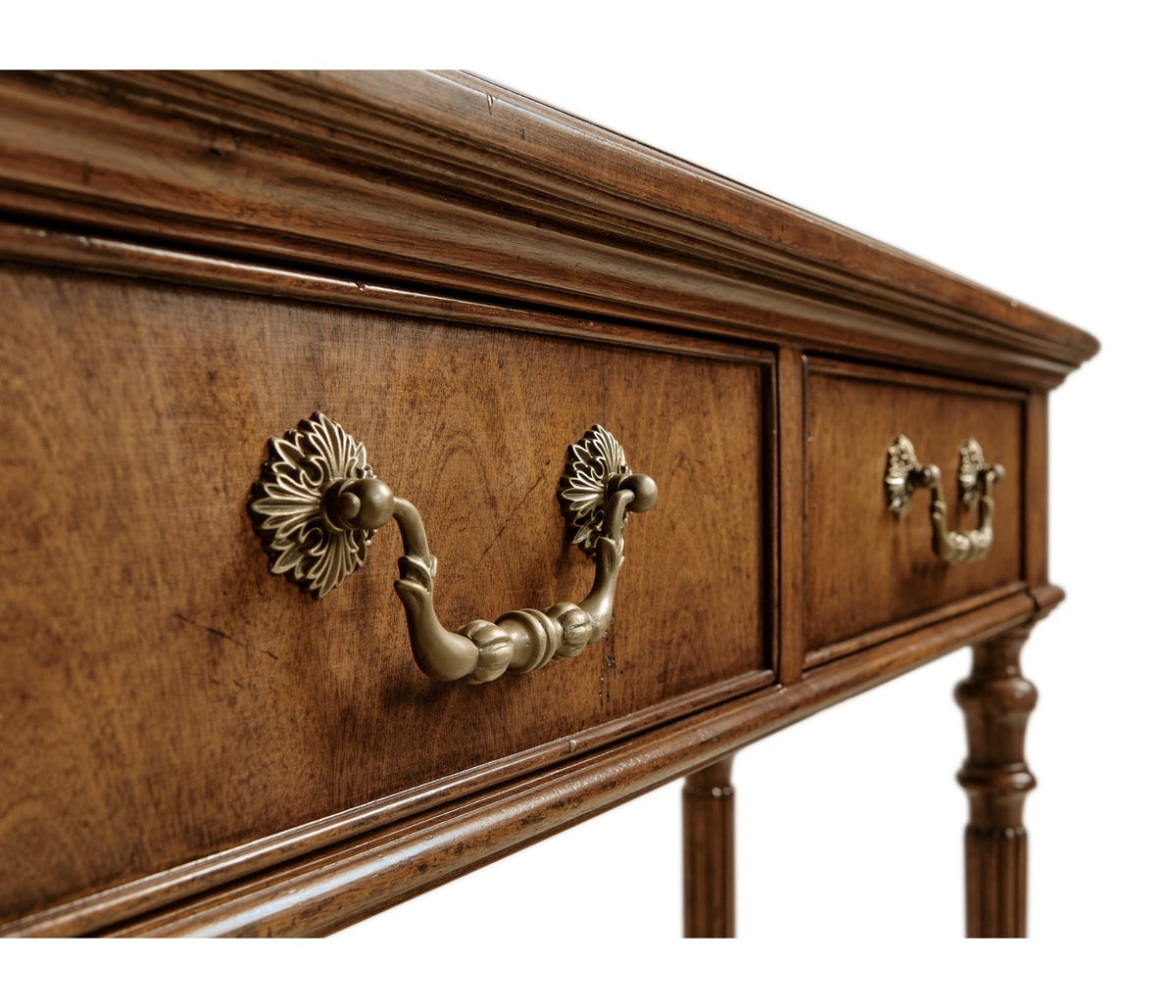 Jonathan Charles Living Small Narrow Walnut Console Table House of Isabella UK