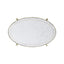 Jonathan Charles Living Small Oval Side Table Contemporary Three-Tier - Silver House of Isabella UK