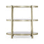 Jonathan Charles Living Small Oval Side Table Contemporary Three-Tier - Silver House of Isabella UK