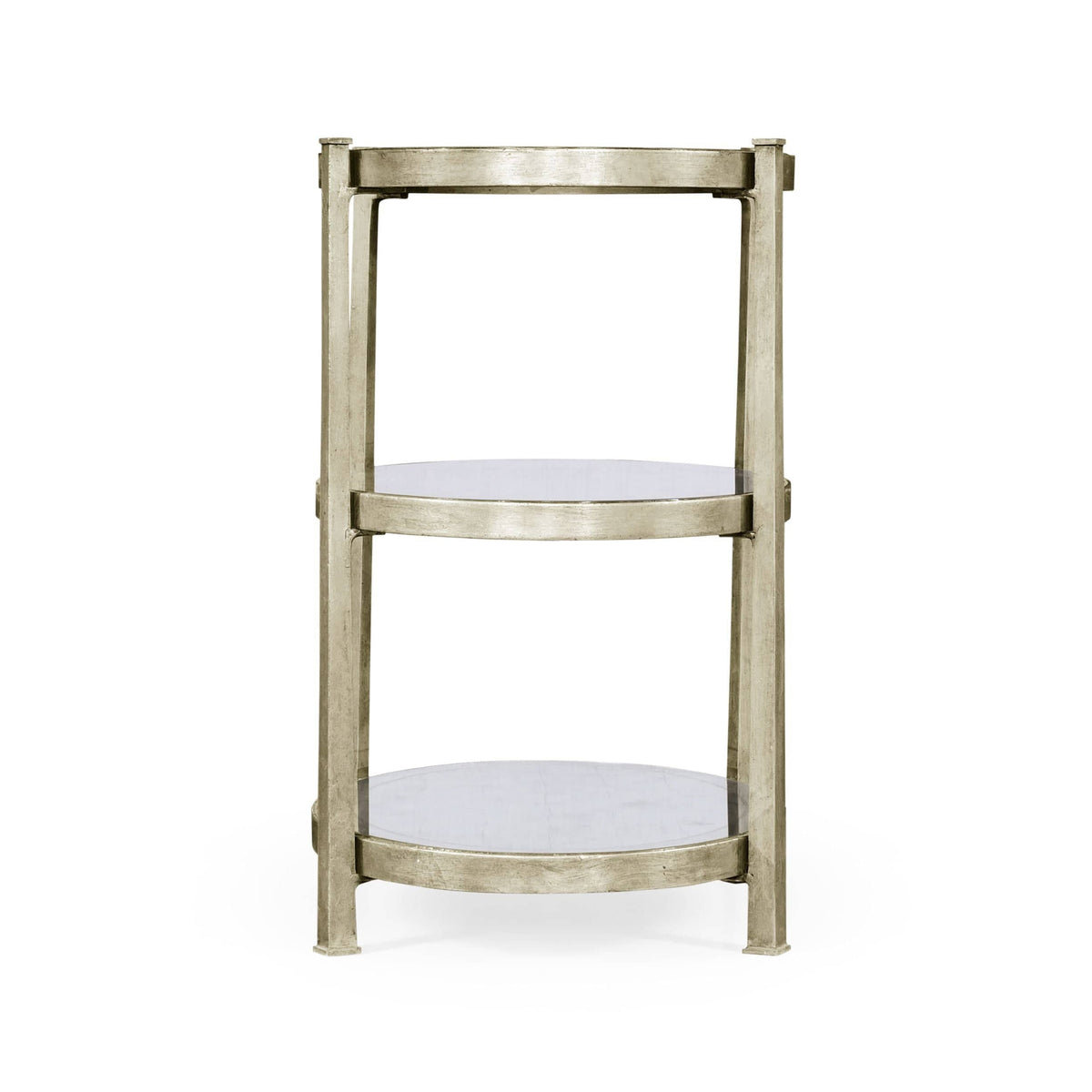Jonathan Charles Living Small Oval Side Table Contemporary Three-Tier - Silver House of Isabella UK