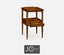 Jonathan Charles Living Square Lamp Table Rustic With Drawer in Country Walnut House of Isabella UK