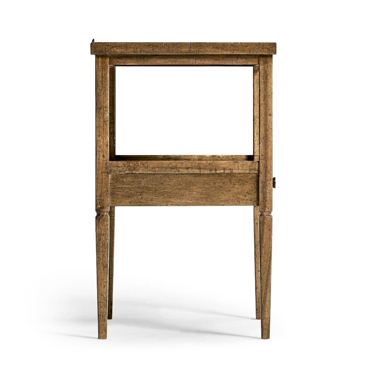 Jonathan Charles Living Square Lamp Table Rustic with Drawer in Medium Driftwood House of Isabella UK