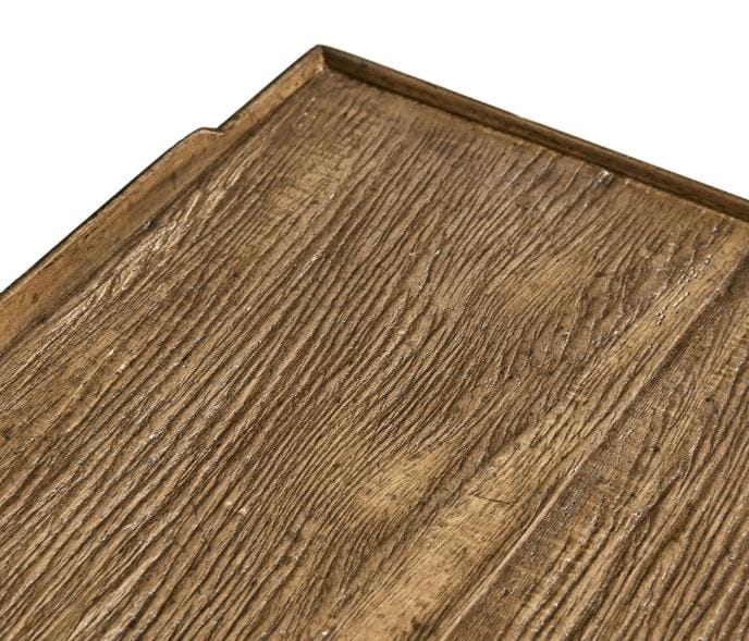 Jonathan Charles Living Square Lamp Table Rustic with Drawer in Medium Driftwood House of Isabella UK