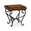 Jonathan Charles Living Square Side Table Wrought Iron - Walnut House of Isabella UK