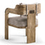 Jonathan Charles Living Stone Ridge Leather & Hide Arm Chair Light House of Isabella UK