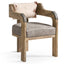 Jonathan Charles Living Stone Ridge Leather & Hide Arm Chair Light House of Isabella UK