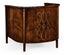 Jonathan Charles Living Tub Chair Biedermeier Mahogany - Black Leather House of Isabella UK