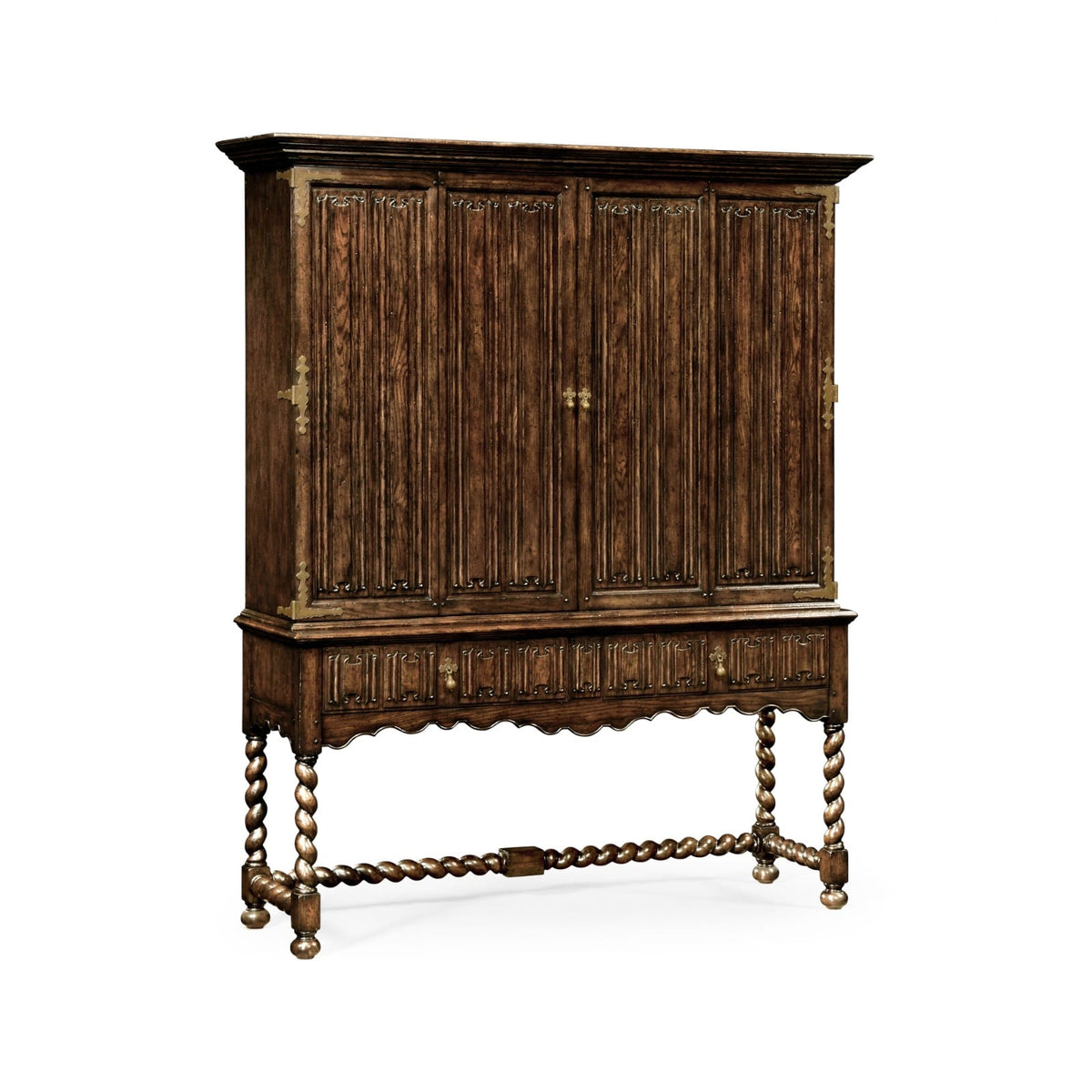 Jonathan Charles Living TV Cabinet Elizabethan - Tudor Oak House of Isabella UK