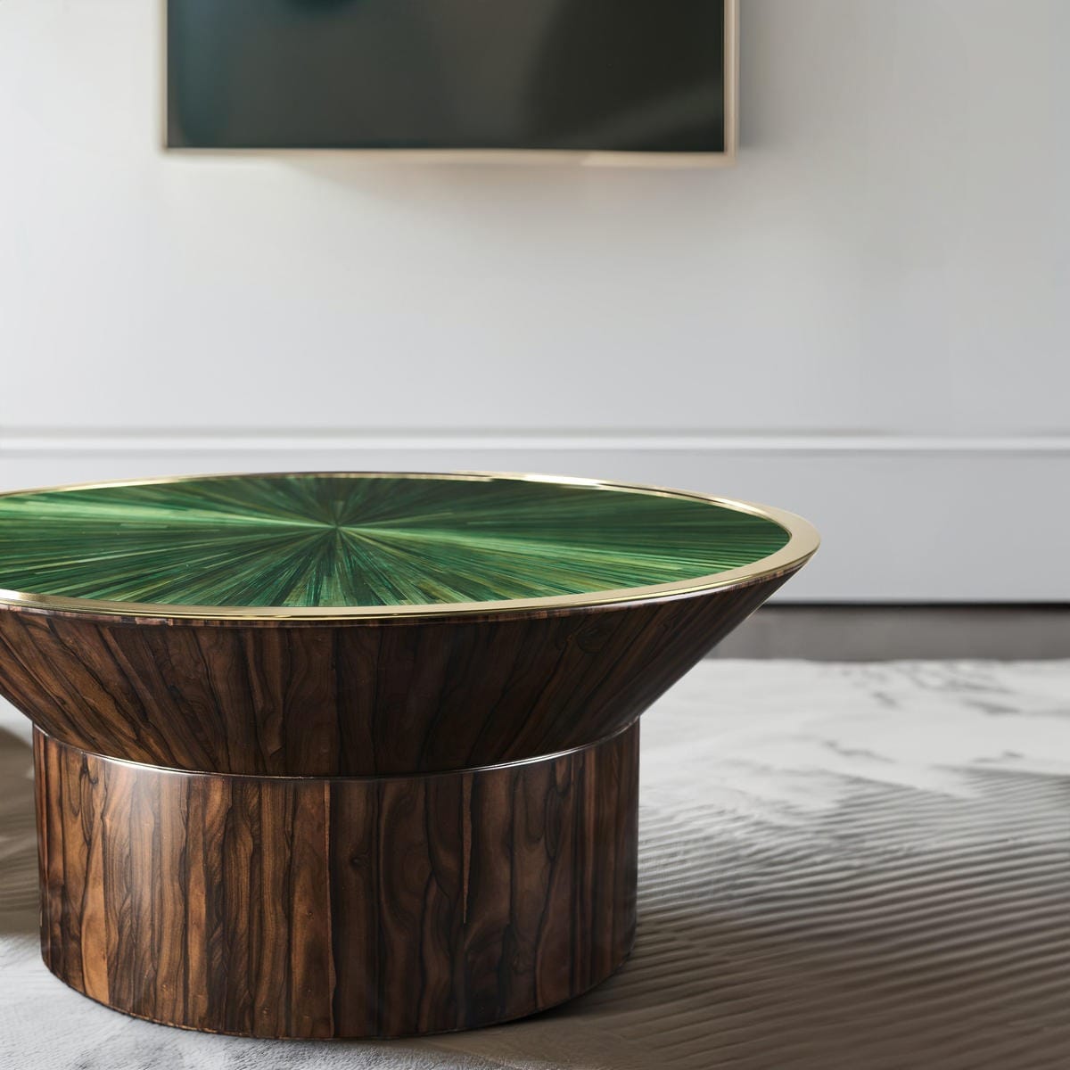 Jonathan Charles Living Verdure Round Coffee Table in Jade Green House of Isabella UK