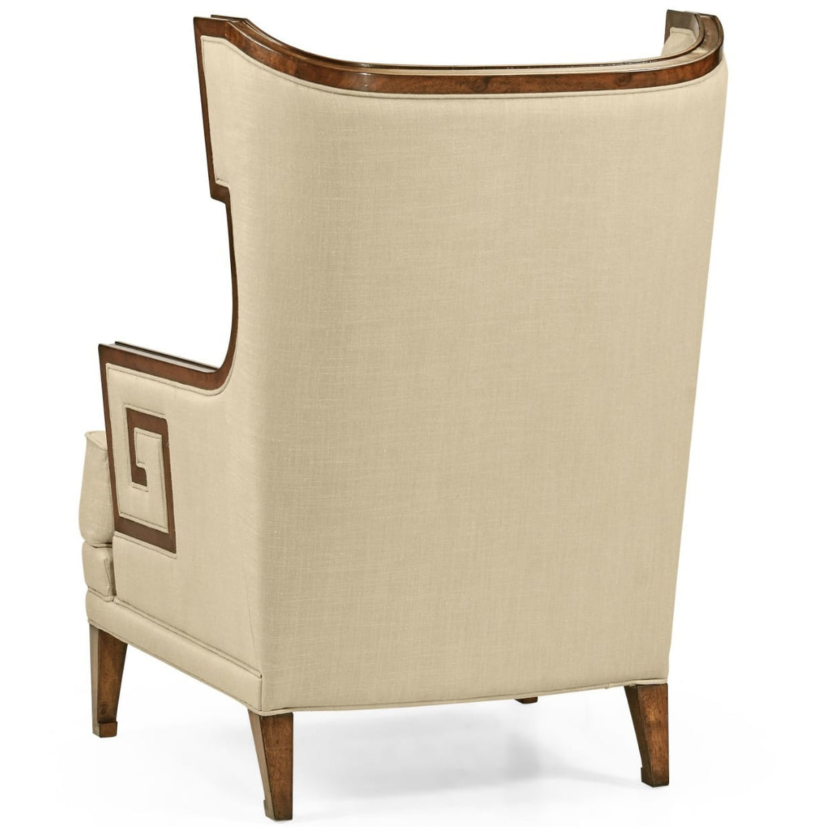 Jonathan Charles Living Walnut Greek Revival Armchair in Linen House of Isabella UK