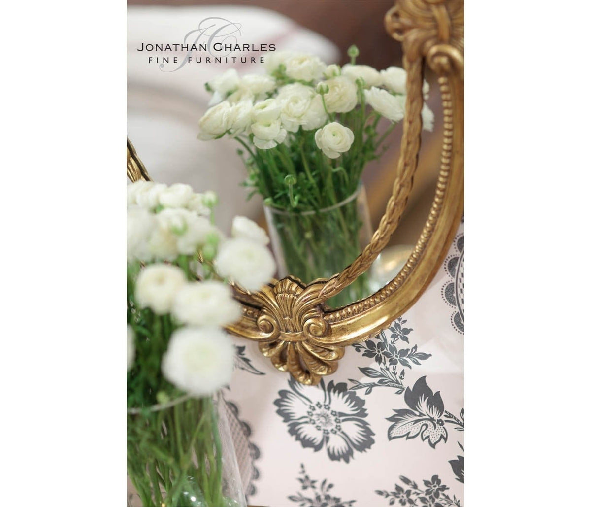 Jonathan Charles Mirrors Neo-Classical Oval Mirror in Gold House of Isabella UK