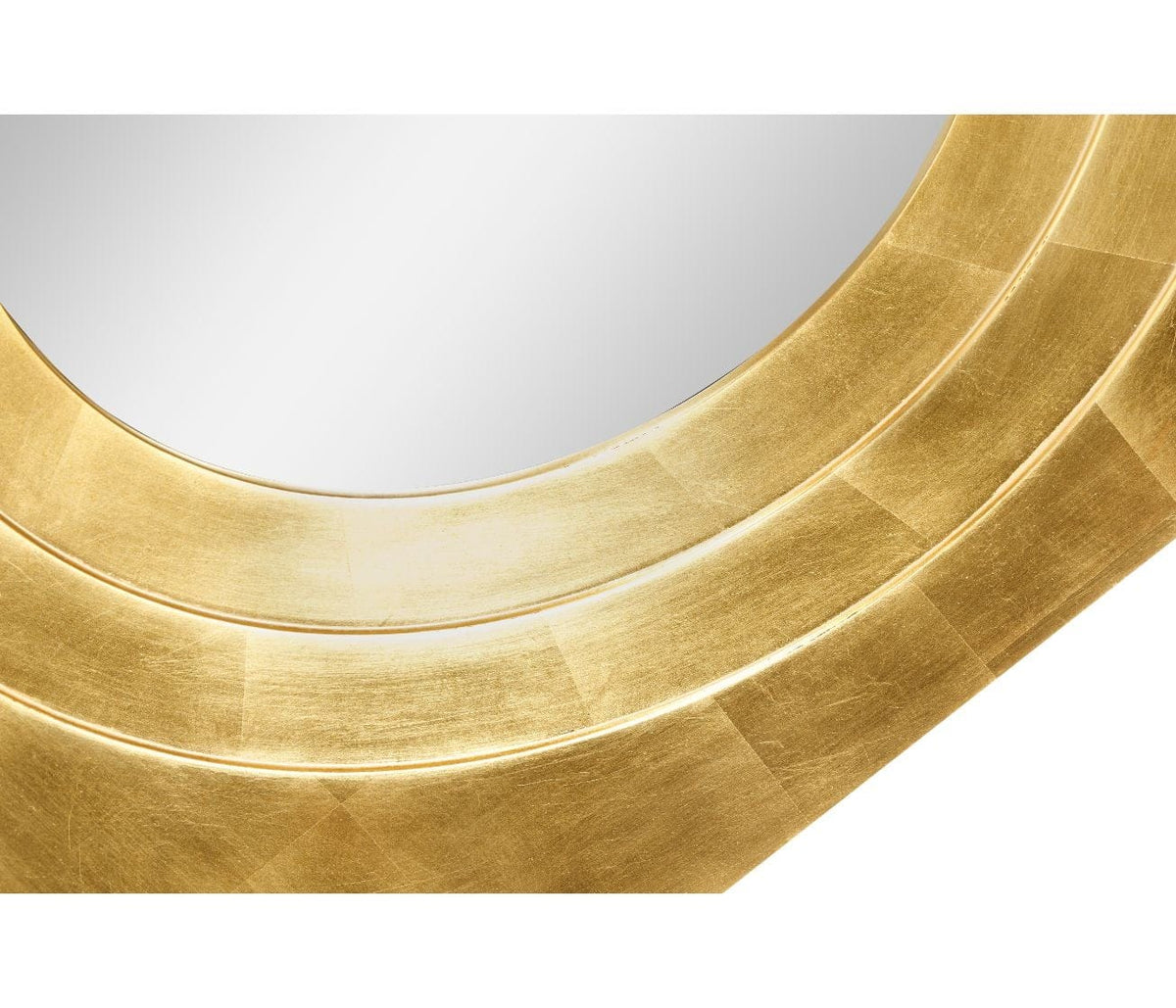 Jonathan Charles Mirrors Round Mirror Contemporary with Square Frame - Gilded House of Isabella UK