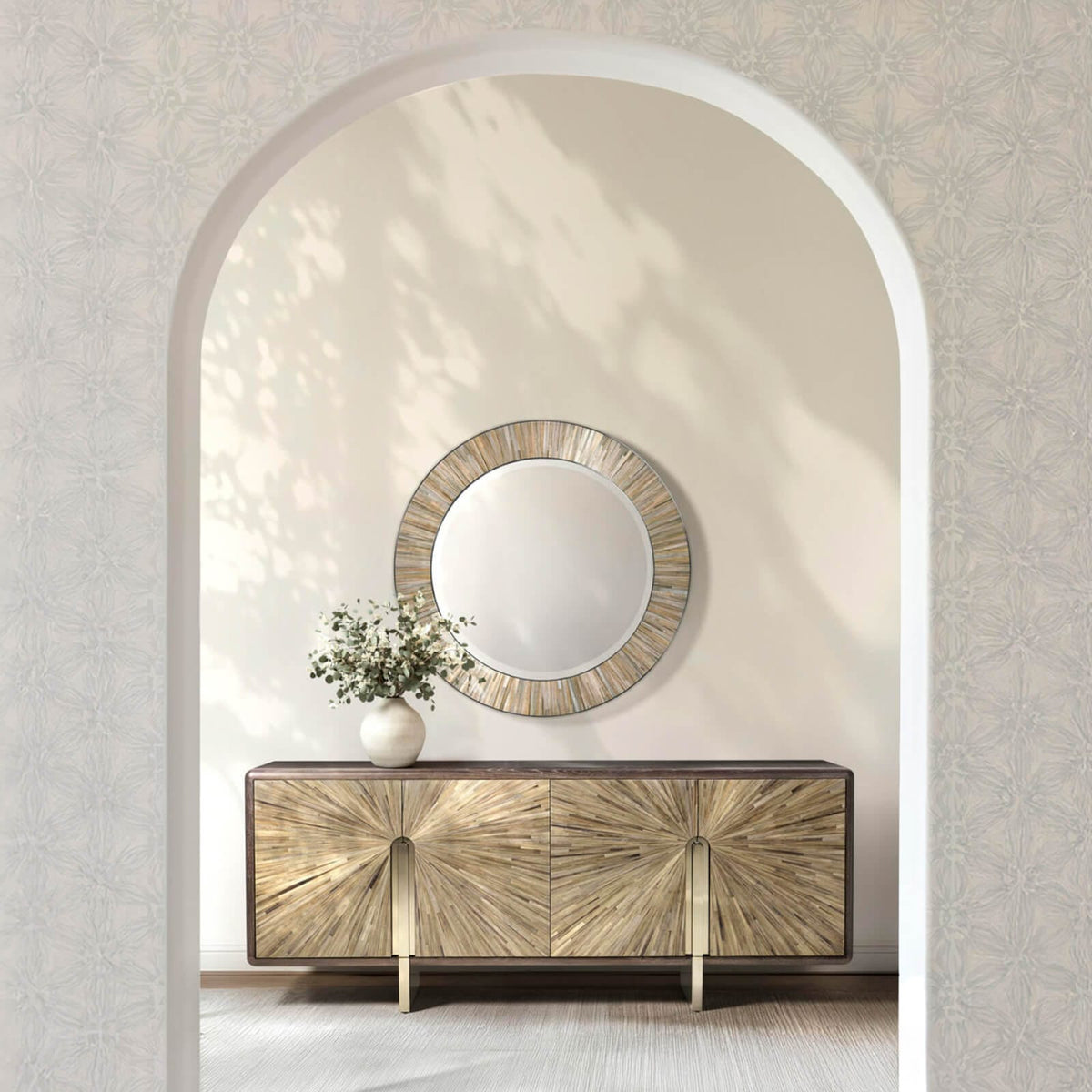 Jonathan Charles Mirrors Terra Round Wall Mirror House of Isabella UK